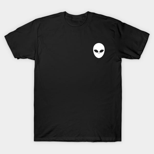 Alien Head Logo Left Chest T-Shirt by silentboy